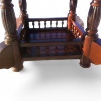 Aesthetic Movement Walnut Octagonal Centre Table with Turned & Fluted Legs - Thumbnail 7
