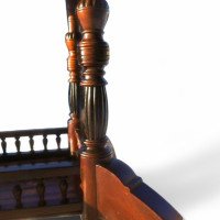 Aesthetic Movement Walnut Octagonal Centre Table with Turned & Fluted Legs - Thumbnail 8