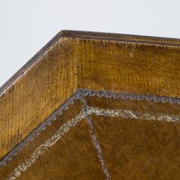 Maple & Co., A Gothic Revival Oak Leather Top Writing Table on Decorative Castors - Thumbnail 19