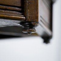 Maple & Co., A Gothic Revival Oak Leather Top Writing Table on Decorative Castors - Thumbnail 20