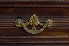 Lamb of Manchester, an Aesthetic Movement Walnut Writing Desk with New Leather - Thumbnail 4