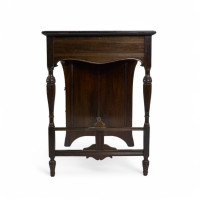 Lamb of Manchester, an Aesthetic Movement Walnut Writing Desk with New Leather - Thumbnail 17