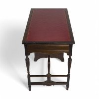 Lamb of Manchester, an Aesthetic Movement Walnut Writing Desk with New Leather - Thumbnail 19