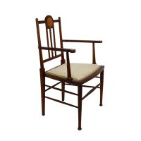Liberty & Co. In the Style of G. M. Ellwood – Arts and Crafts Walnut Armchair - Thumbnail 6