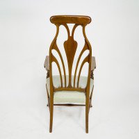 Liberty & Co. – Arts & Crafts Mahogany Armchair with Art Nouveau Back - Thumbnail 5