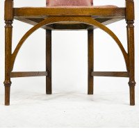 J. S. Henry. An Ash Arts & Crafts Armchair with an Elongated Back & Curled Ears to the Top - Thumbnail 11
