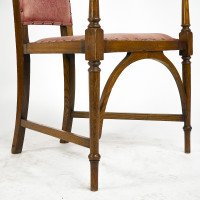 J. S. Henry. An Ash Arts & Crafts Armchair with an Elongated Back & Curled Ears to the Top - Thumbnail 12