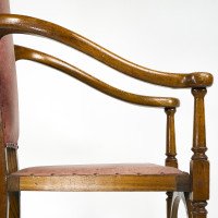 J. S. Henry. An Ash Arts & Crafts Armchair with an Elongated Back & Curled Ears to the Top - Thumbnail 16