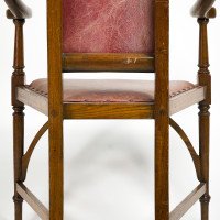 J. S. Henry. An Ash Arts & Crafts Armchair with an Elongated Back & Curled Ears to the Top - Thumbnail 20