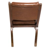 E. W. Pugin (style Of). An Arts & Crafts Oak & Leather Armchair with Organic Styling - Thumbnail 5