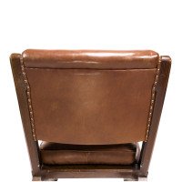 E. W. Pugin (style Of). An Arts & Crafts Oak & Leather Armchair with Organic Styling - Thumbnail 9
