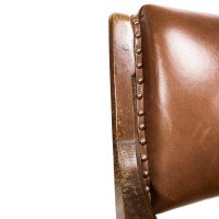 E. W. Pugin (style Of). An Arts & Crafts Oak & Leather Armchair with Organic Styling - Thumbnail 10