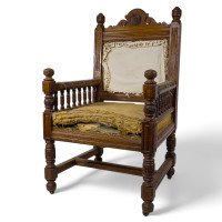 Bruce Talbert for Gillow and Co., attributed – Gothic Revival Oak Armchair - Thumbnail 26