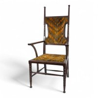 Liberty & Co., attributed. Arts & Crafts Mahogany Armchair - Thumbnail 2