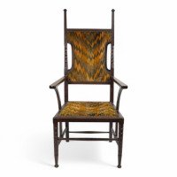 Liberty & Co., attributed. Arts & Crafts Mahogany Armchair - Thumbnail 3