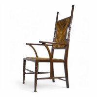 Liberty & Co., attributed. Arts & Crafts Mahogany Armchair - Thumbnail 13