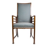 Liberty & Co., Attributed – Arts and Crafts walnut Anglo-Japanese armchair - Thumbnail 2