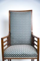 Liberty & Co., Attributed – Arts and Crafts walnut Anglo-Japanese armchair - Thumbnail 4