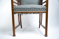 Liberty & Co., Attributed – Arts and Crafts walnut Anglo-Japanese armchair - Thumbnail 6