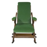 Charles Bevan Marsh Jones & Cribb, Gothic Revival New Registered Reclining Chair - Thumbnail 2