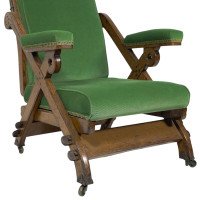 Charles Bevan Marsh Jones & Cribb, Gothic Revival New Registered Reclining Chair - Thumbnail 3