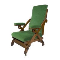 Charles Bevan Marsh Jones & Cribb, Gothic Revival New Registered Reclining Chair - Thumbnail 6
