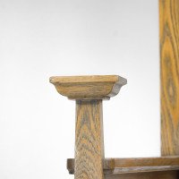 R. W. McNerney – Arts and Crafts Ash Tall-Back Armchair with Hayle Copper Panel - Thumbnail 7
