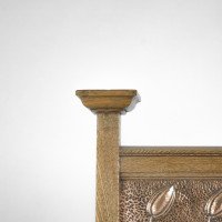 R. W. McNerney – Arts and Crafts Ash Tall-Back Armchair with Hayle Copper Panel - Thumbnail 10