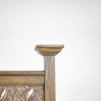 R. W. McNerney – Arts and Crafts Ash Tall-Back Armchair with Hayle Copper Panel - Thumbnail 11