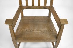 R. W. McNerney – Arts and Crafts Ash Tall-Back Armchair with Hayle Copper Panel - Thumbnail 12