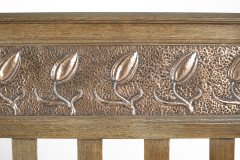 R. W. McNerney – Arts and Crafts Ash Tall-Back Armchair with Hayle Copper Panel - Thumbnail 13