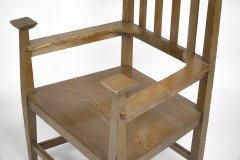 R. W. McNerney – Arts and Crafts Ash Tall-Back Armchair with Hayle Copper Panel - Thumbnail 18