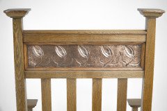 R. W. McNerney – Arts and Crafts Ash Tall-Back Armchair with Hayle Copper Panel - Thumbnail 25