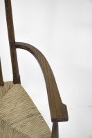 E G Punnett, attributed. For William Birch Set of Four Glasgow School Oak & Rush Chairs - Thumbnail 7