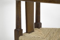 E G Punnett, attributed. For William Birch Set of Four Glasgow School Oak & Rush Chairs - Thumbnail 15