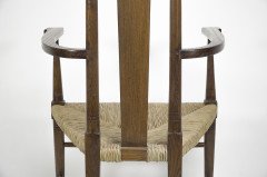 E G Punnett, attributed. For William Birch Set of Four Glasgow School Oak & Rush Chairs - Thumbnail 17