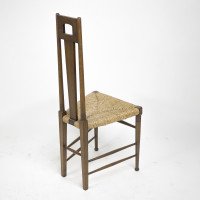 E G Punnett, attributed. For William Birch Set of Four Glasgow School Oak & Rush Chairs - Thumbnail 21