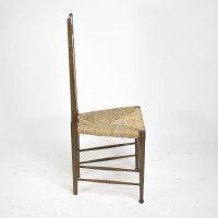 E G Punnett, attributed. For William Birch Set of Four Glasgow School Oak & Rush Chairs - Thumbnail 22