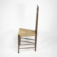 E G Punnett, attributed. For William Birch Set of Four Glasgow School Oak & Rush Chairs - Thumbnail 26