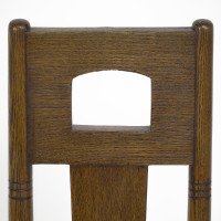 E G Punnett, attributed. For William Birch Set of Four Glasgow School Oak & Rush Chairs - Thumbnail 28