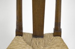E G Punnett, attributed. For William Birch Set of Four Glasgow School Oak & Rush Chairs - Thumbnail 29