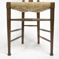 E G Punnett, attributed. For William Birch Set of Four Glasgow School Oak & Rush Chairs - Thumbnail 31