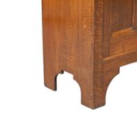 Shapland & Petter. An Arts & Crafts Oak Hall Cupboard with a Ruskin Circular Jewel - Thumbnail 9
