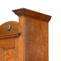 Shapland & Petter. An Arts & Crafts Oak Hall Cupboard with a Ruskin Circular Jewel - Thumbnail 14
