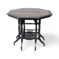 Lambs of Manchester. A Good Aesthetic Movement Ebonized Walnut Octagonal Eight-leg Centre Table - Thumbnail 6