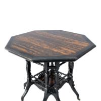 Lambs of Manchester. A Good Aesthetic Movement Ebonized Walnut Octagonal Eight-leg Centre Table - Thumbnail 7