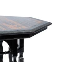 Lambs of Manchester. A Good Aesthetic Movement Ebonized Walnut Octagonal Eight-leg Centre Table - Thumbnail 13
