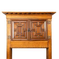 English Arts & Crafts, Craftsman-Made Court Cupboard with Blacksmith Handle - Thumbnail 11