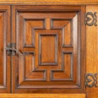 English Arts & Crafts, Craftsman-Made Court Cupboard with Blacksmith Handle - Thumbnail 13