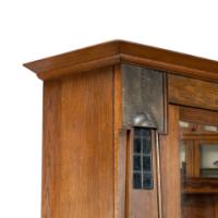 Maple & Co., An English Arts & Crafts Oak Wardrobe with Decorative Copper Details - Thumbnail 7